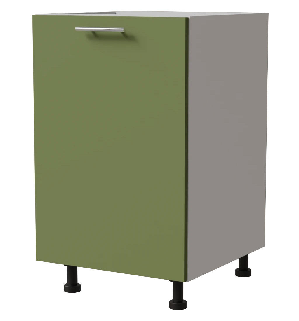 Feldmann-Wohnen Unterschrank Grün, Weiß 50x82x50 cm