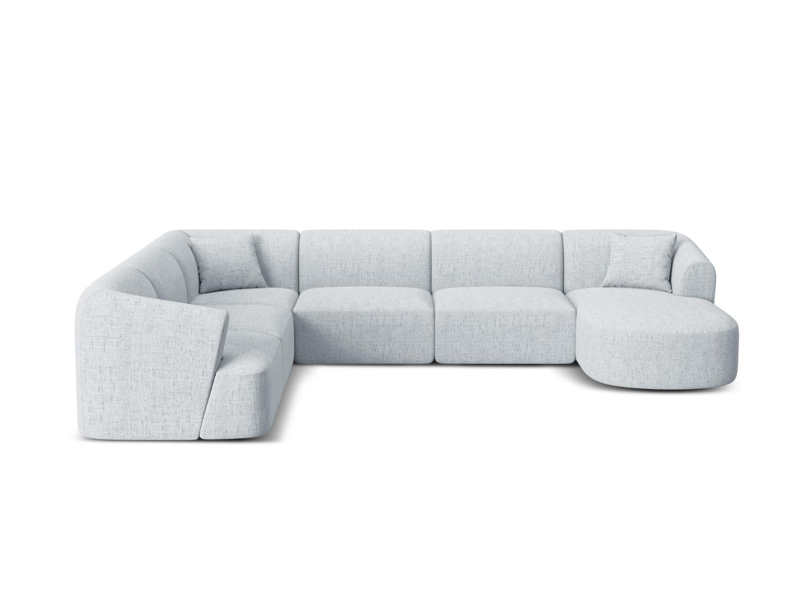 Cosmopolitan Design Modulares-Panoramasofa Hellgrau 255x70x330 cm