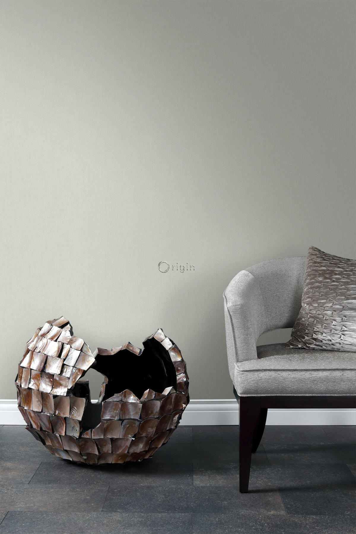 TAPETE Leinen-Optik 53 cm x 10.05 m - Braun, Papier (53/1000cm) - Origin Wallcoverings