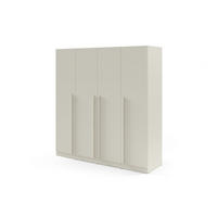 DREHTÜRENSCHRANK BRISSO BR1 200/210/60,5 cm in Kaschmir mit Schubladen - Kaschmir, Holzwerkstoff (200/210/61cm) - Deine Möbel 24