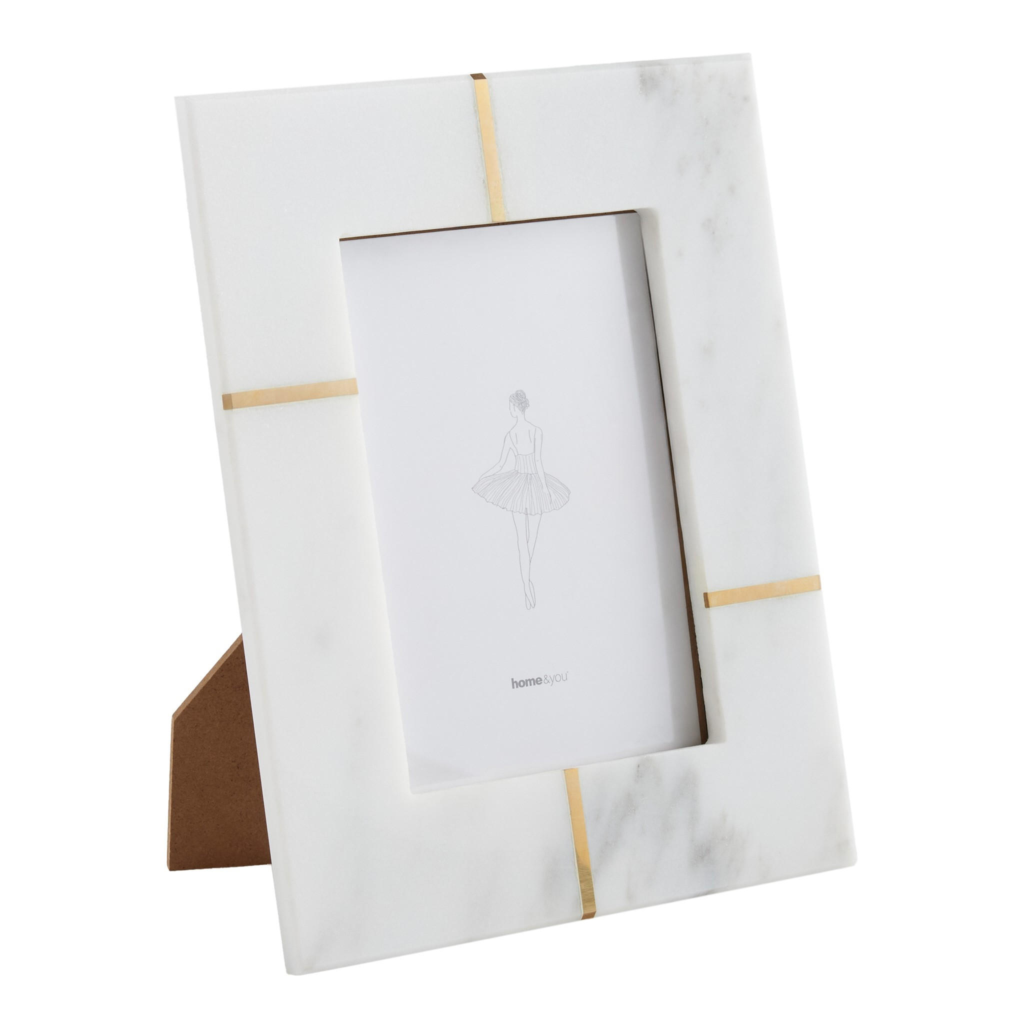 RAHMEN Forenza - Weiß, Stein (1.3/23.5/18cm) - home&you
