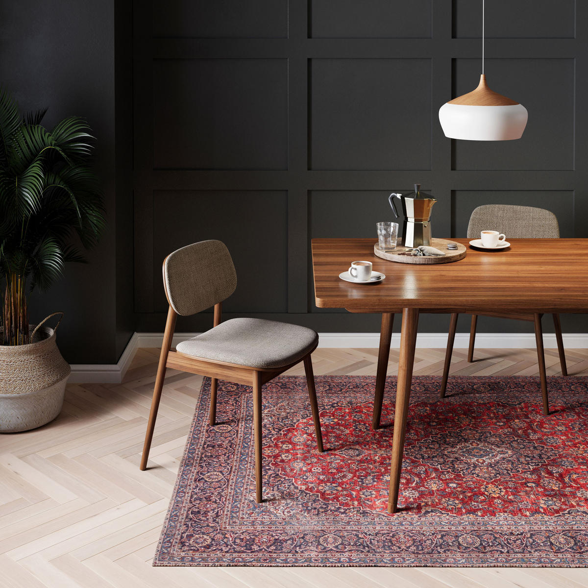 FLACHWEBETEPPICH Tullow - Rot, Textil (120/170cm) - Kukoon Rugs