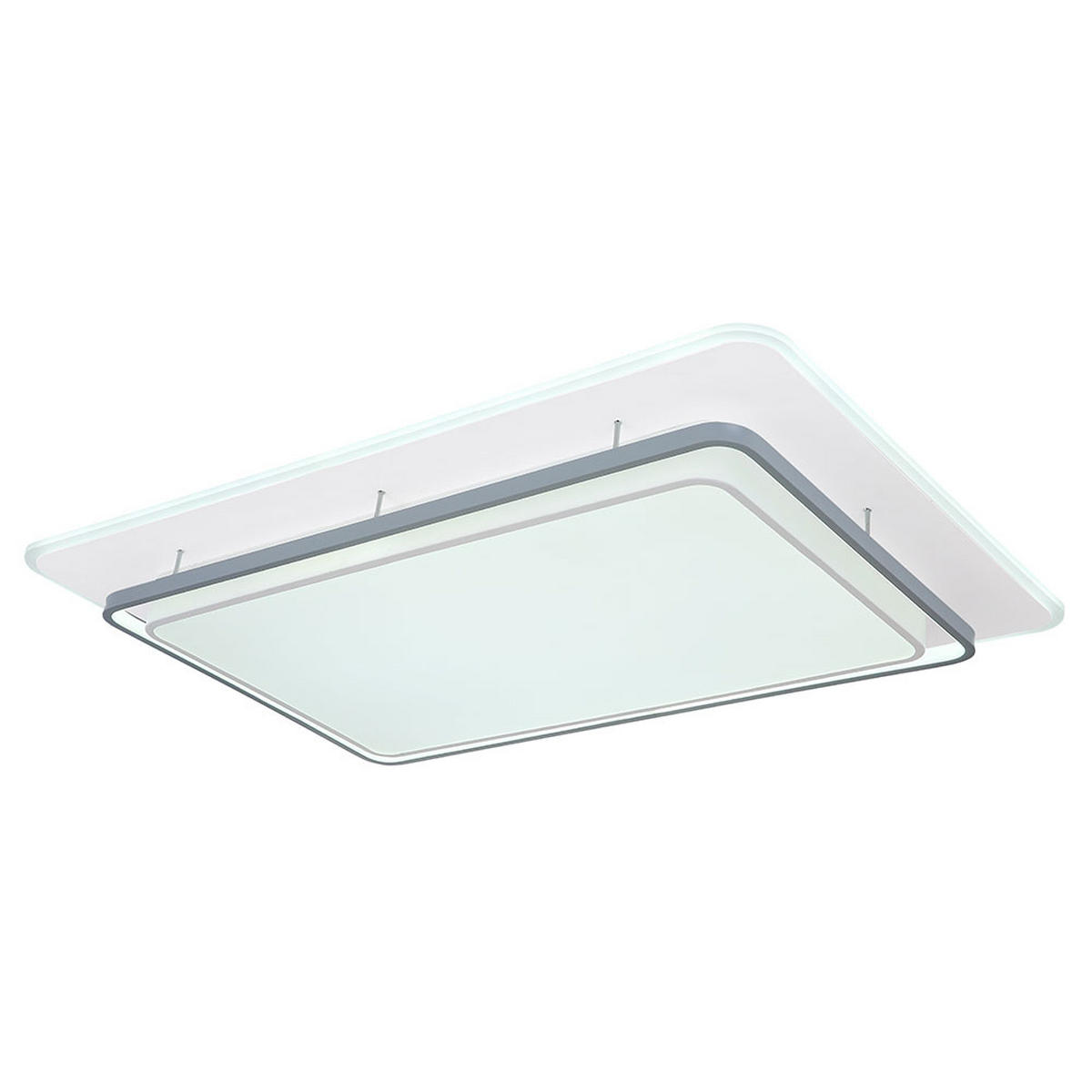 LED DECKENLEUCHTE Metall Grau - Grau, Metall (95/63/10.5cm)