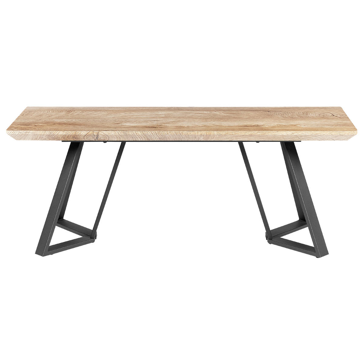 BANK Braun Upton - Schwarz/Braun, Holzwerkstoff (40/48/120cm) - Beliani