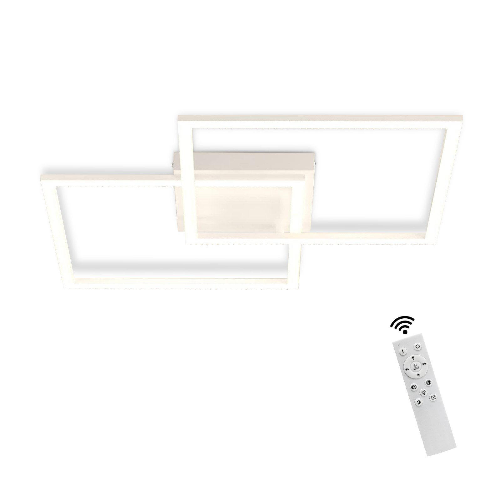 LED-DECKENLEUCHTE Friedhelm 54/54/8 cm - Weiß, Metall (54/54/8cm) - Nettlife