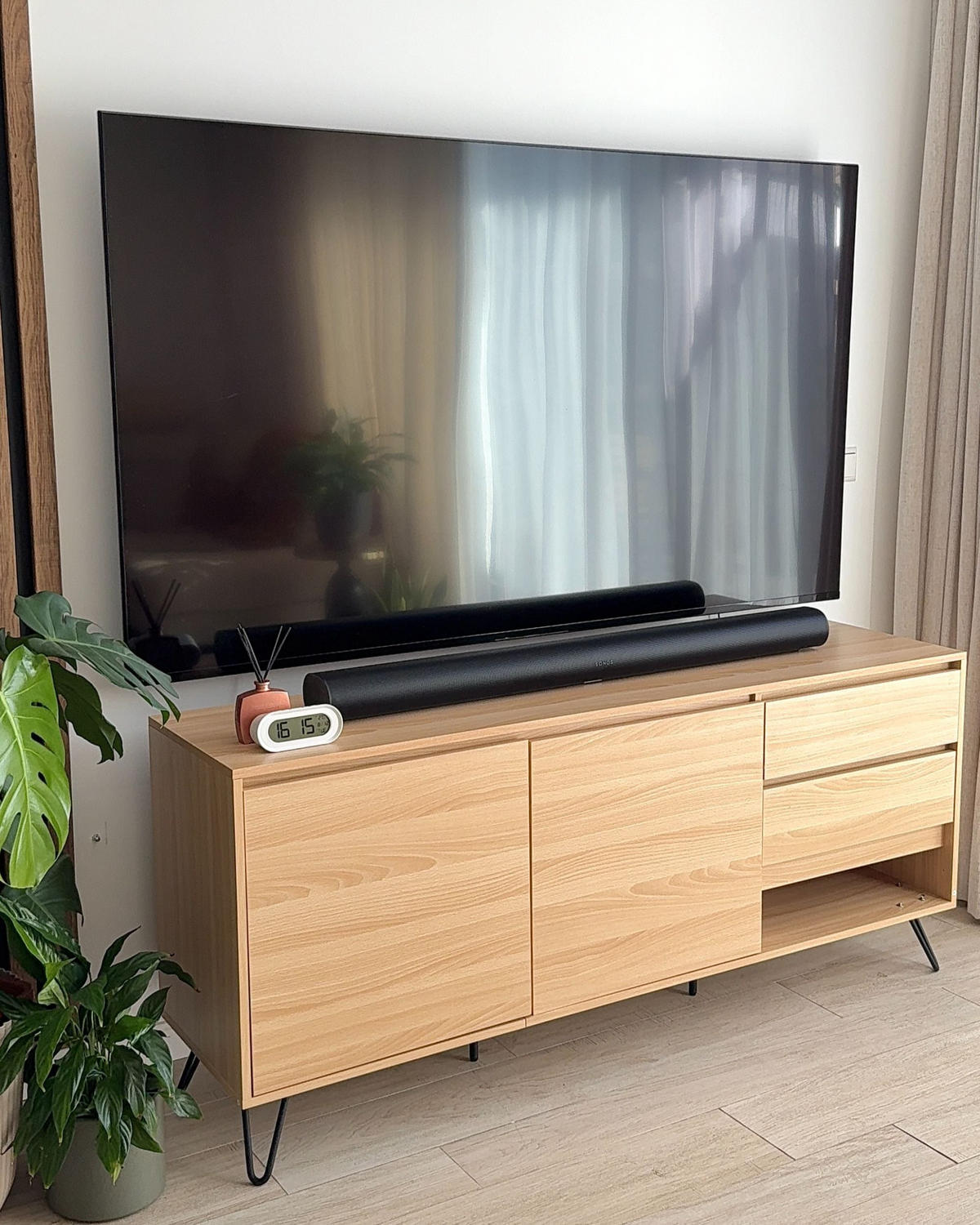 SIDEBOARD se 2 dveřmi Světle hnědý Cardigan - světle hnědá, kompozitní dřevo (160/70/40cm) - Beliani