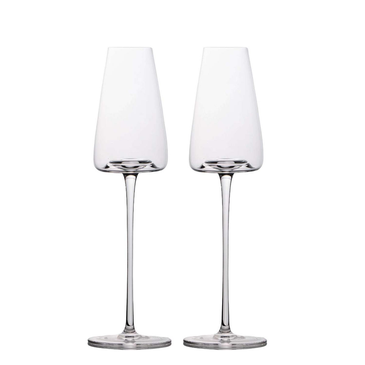 CHAMPAGNERGLÄSER 220 ml (2er-Set) - Transparent, Glas (0.2L) - Intirilife