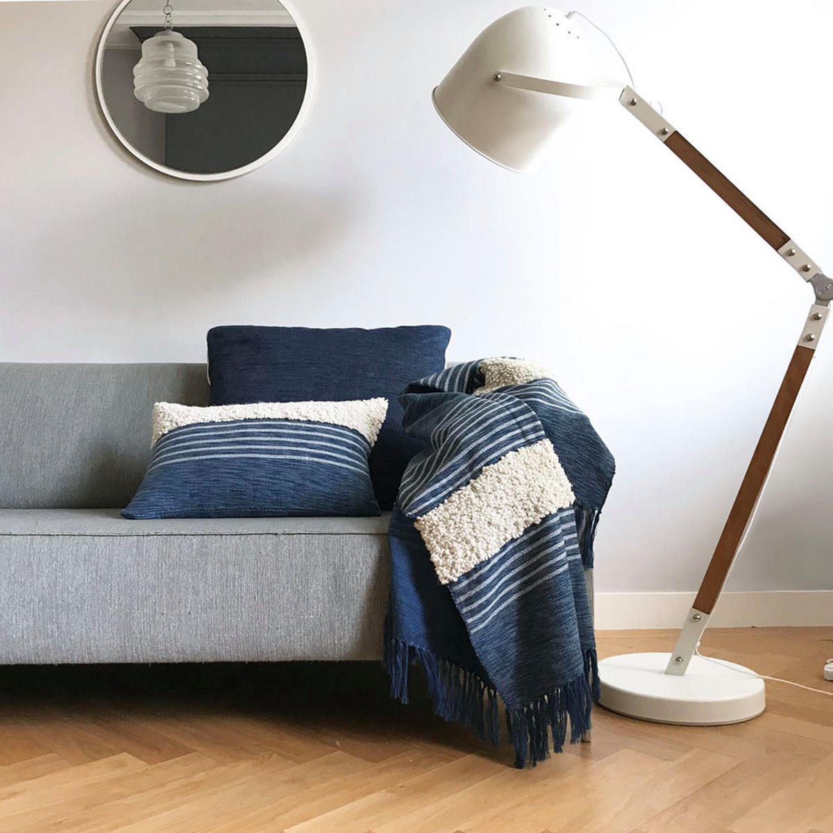DEKOKISSEN Indigoblau 35x60 - Blau, Textil (60/35/12cm) - Malagoon