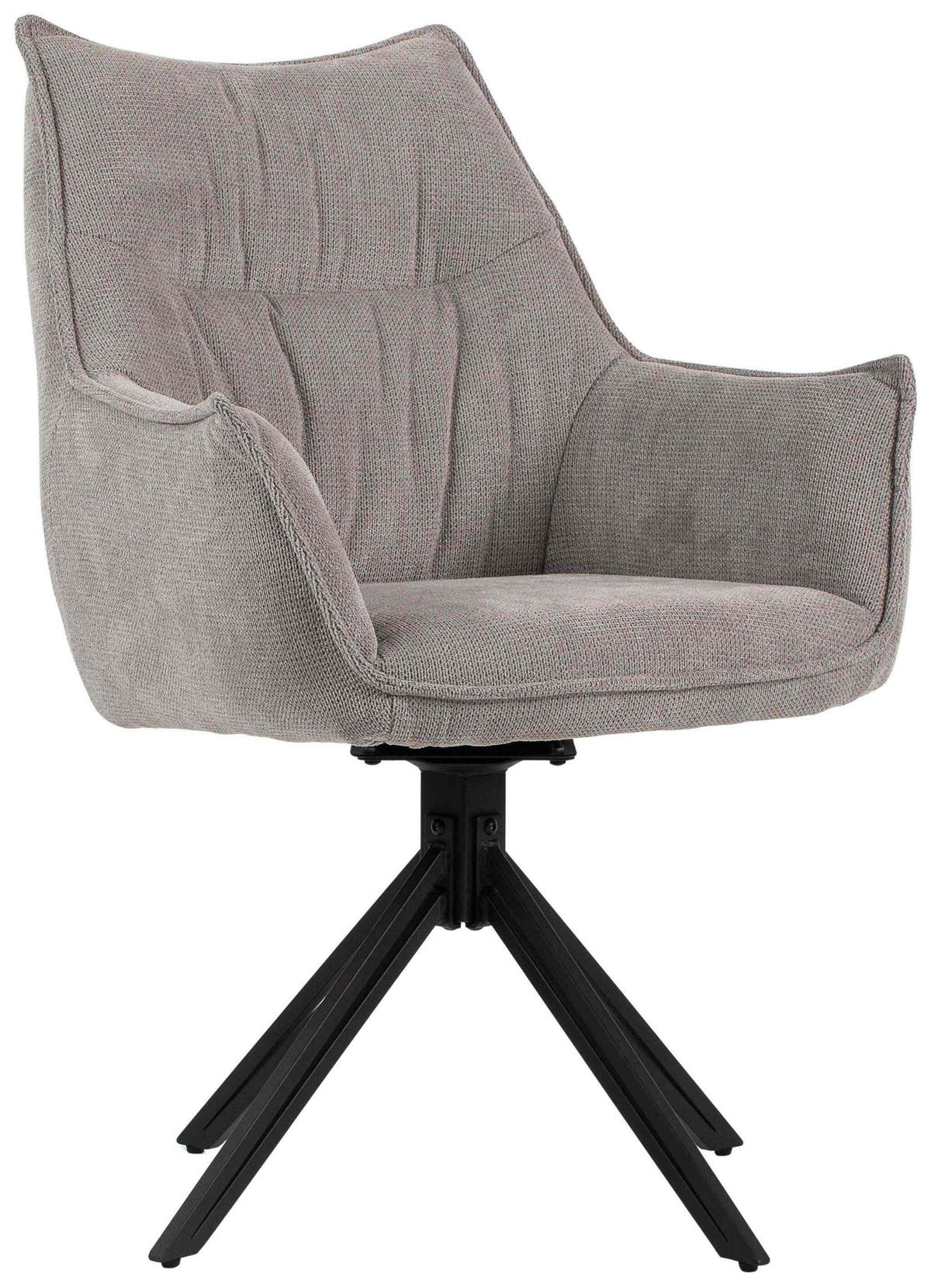 ESSZIMMERSTUHL Ginosa drehbar 2er-Set - Beige/Hellgrau, Textil/Metall (62/90/66cm) - Mr. Deko