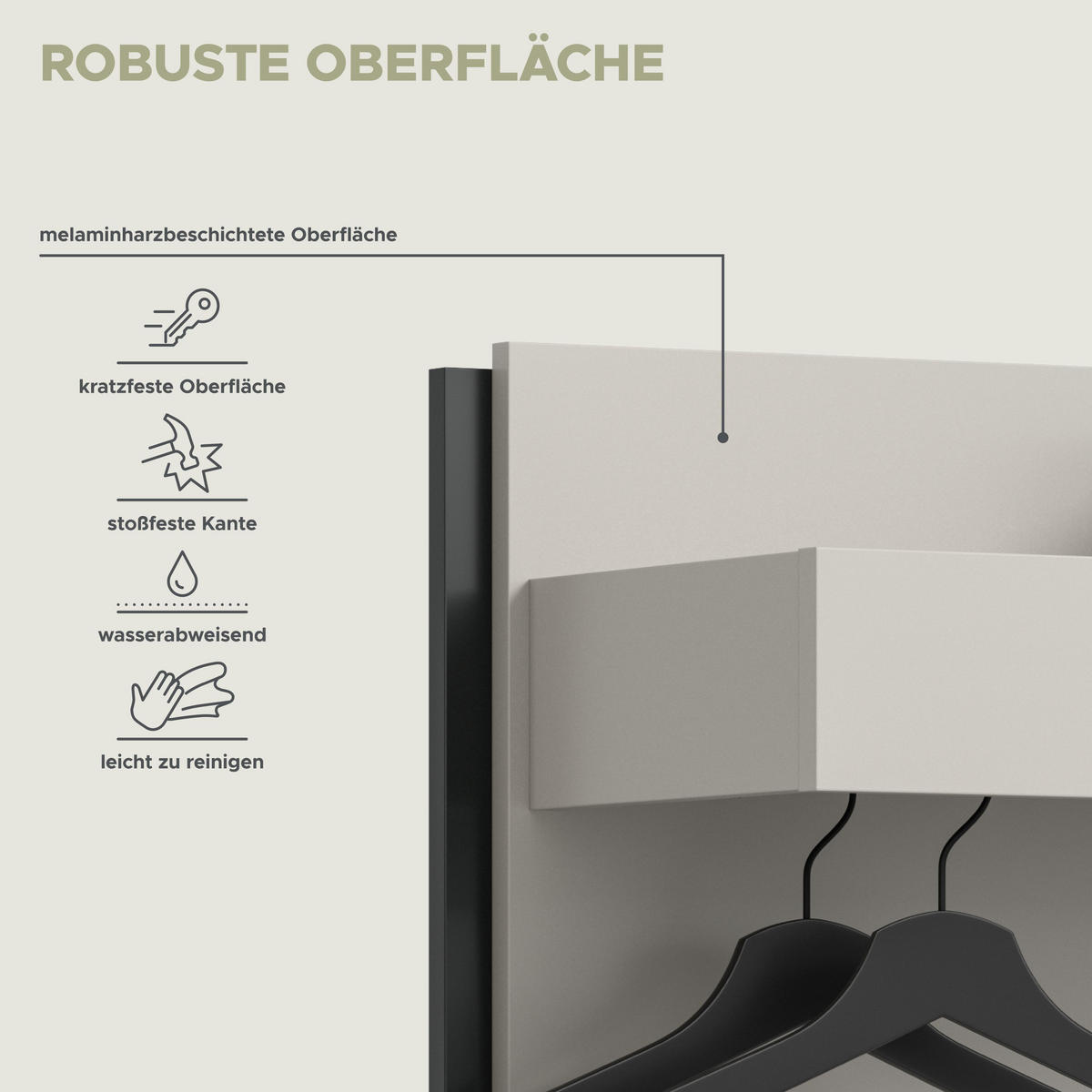 PANEEL Emil Kaschmir 75/27/106 cm - Beige, Holzwerkstoff (75/106/27cm) - Xonox