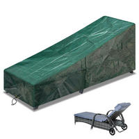 ABDECKUNG für Sonnenliege 220 x 80 x 35/55 cm Wasserdicht UV-Schutz Grün - Grün, Kunststoff (80/55/220cm)