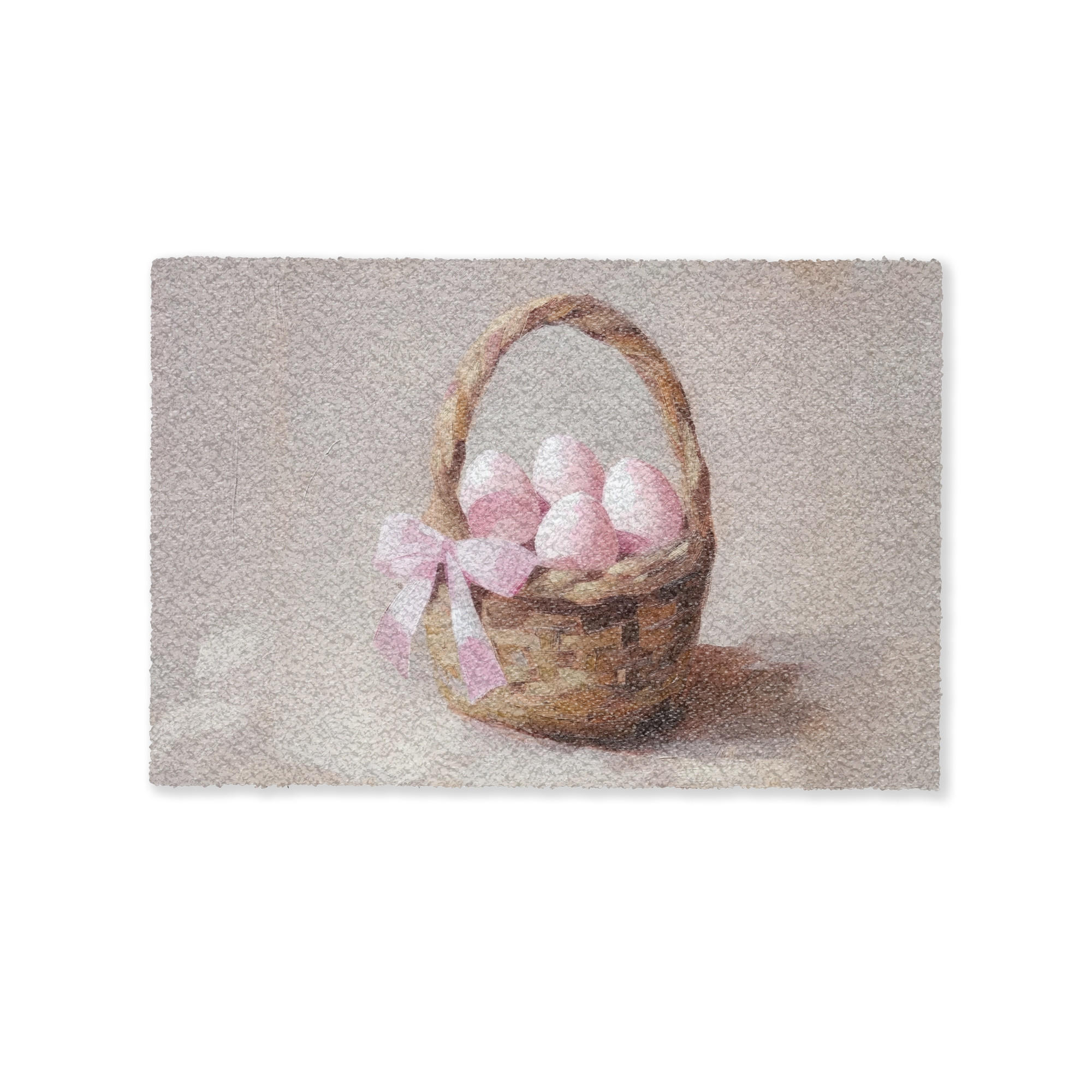 MuchoWow ROHOŽKA Košík - vajcia - ružový 60x40 cm