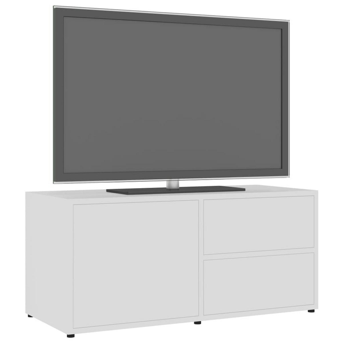 TV-SCHRANK Weiß 80x34x36 cm Holzwerkstoff - Weiß, Holzwerkstoff (80/36/34cm) - furnicato