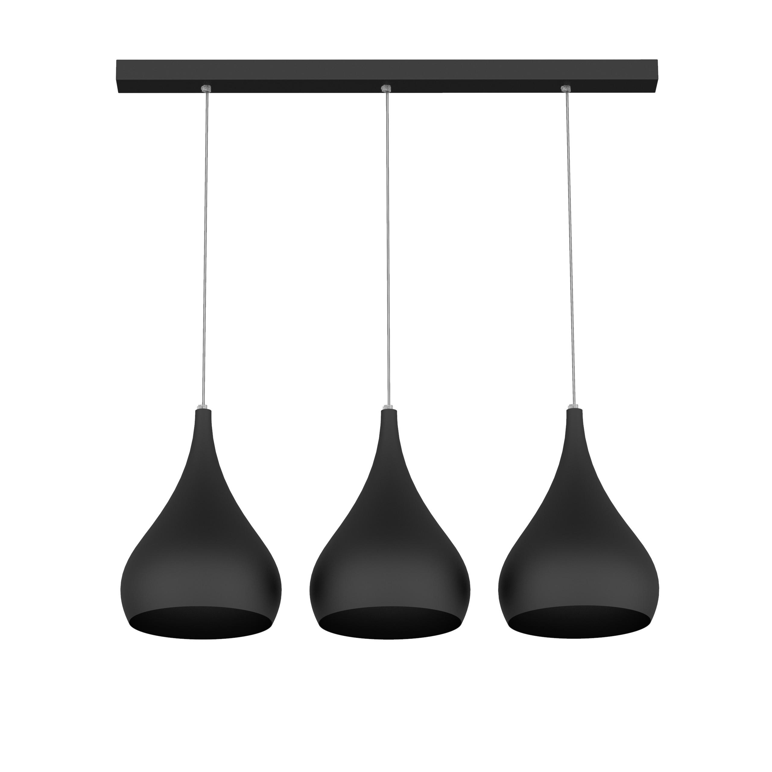 Lumicom Hängeleuchte Schwarz 25x55x55 cm