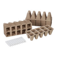 200XANZUCHTTÖPFE - Hellbraun, Papier/Kunststoff (22/5.5/8.5cm) - Relaxdays