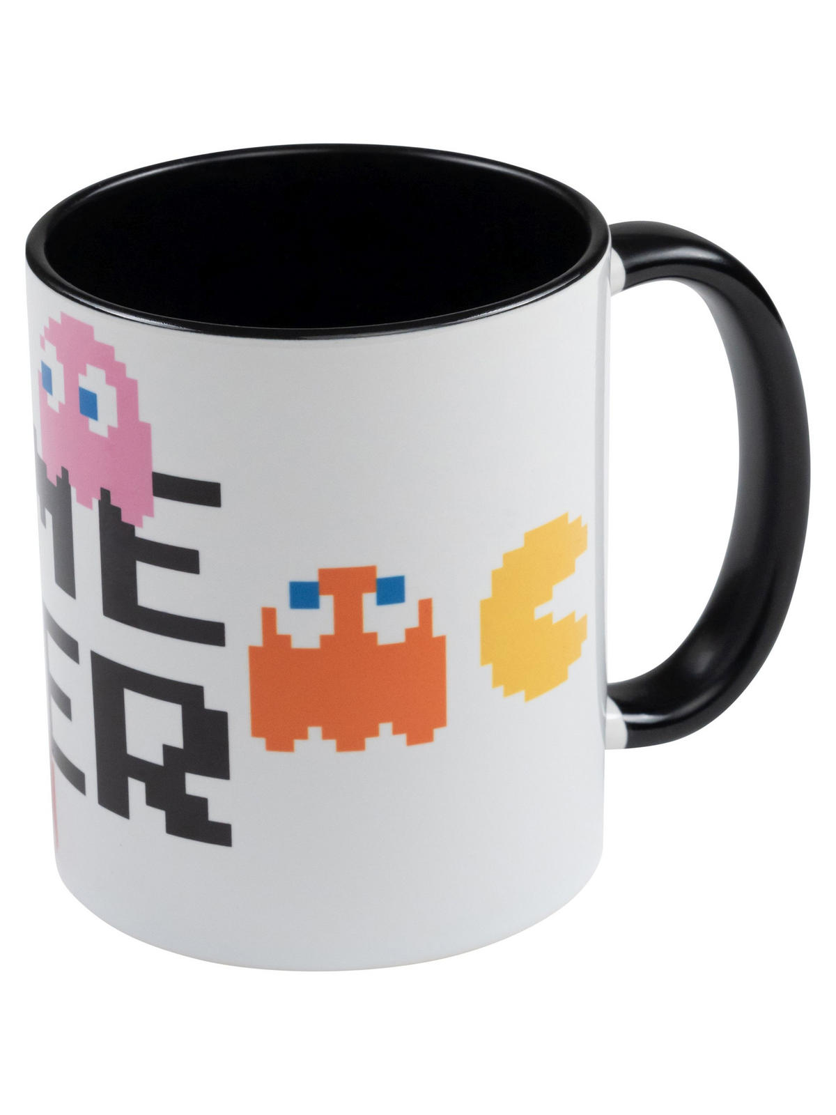 KAFFEEBECHER Pac-Man Game Over Weiß/Schwarz 320 ml - Multicolor, Keramik (0.32L) - United Labels