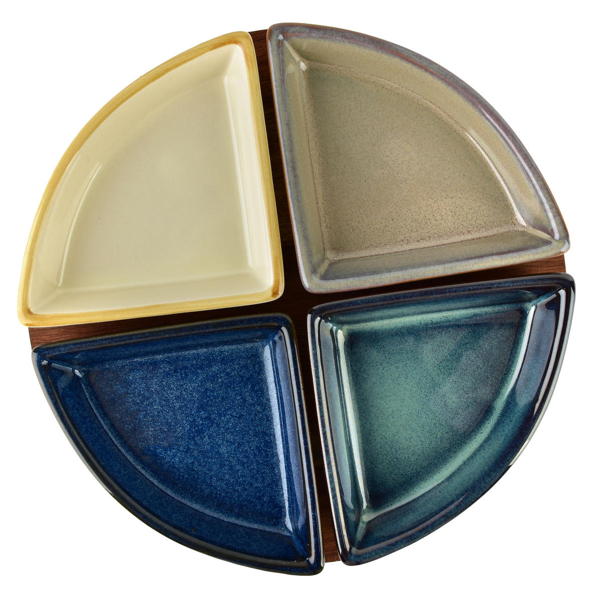 SERVIERSCHALEN Modern Kitchen Blau 21.5/21.5/4.5 cm Porzellan - Blau, Keramik (21.5/4.5/21.5cm) - Mondex