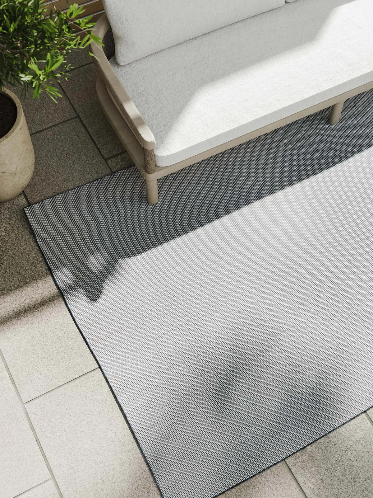 VNITŘNÍ a venkovní koberec Lou Modrá 120x170 cm - modrá, plast/umělá hmota (120/170cm) - benuta