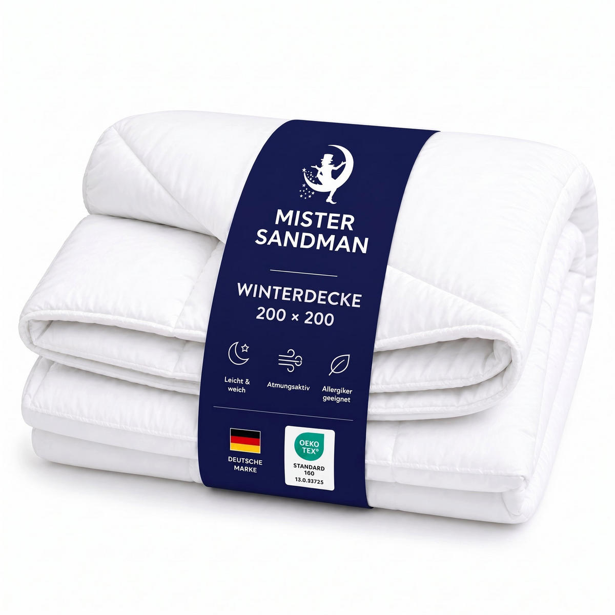WINTERBETTDECKE 200x200 cm – warme Bettdecke mit Hohlfaserfüllung & Mikrofaserbezug - Weiß, Textil (200/200cm) - Mister Sandman