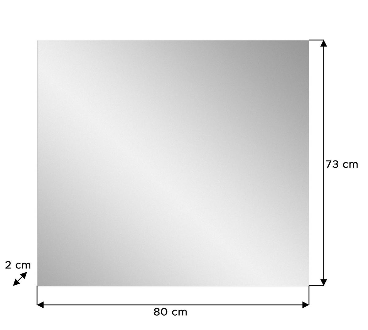 SPIEGEL SOLERO (B/H/T: ca. 80/73/2 cm) in Weiß/weiß hochglanz - Weiß, Glas (80/73/2cm)