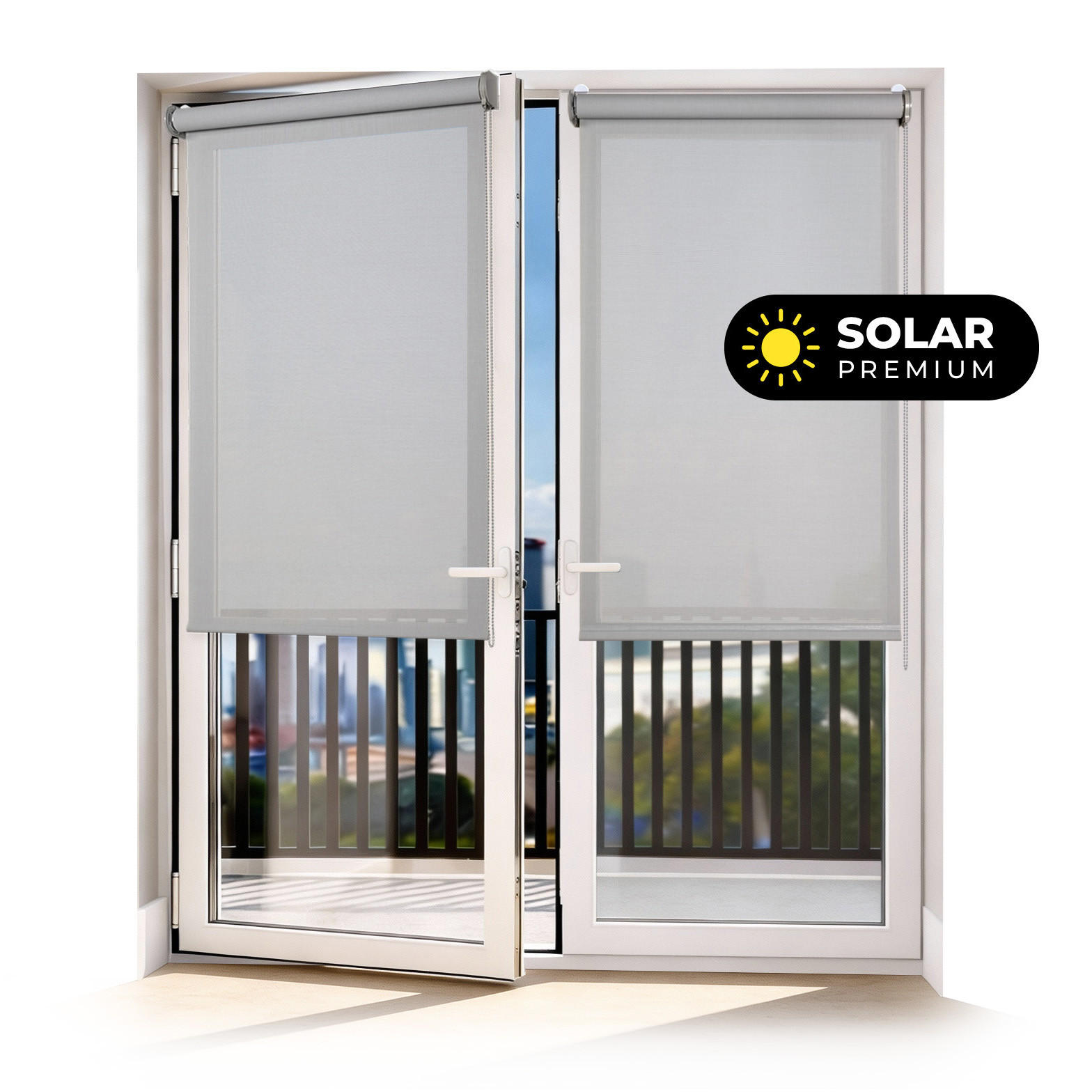 SCREEN-ROLLO Plus Easyfix Grau 45x180 - Grau, Kunststoff (45/180/1cm) - STORESDECO