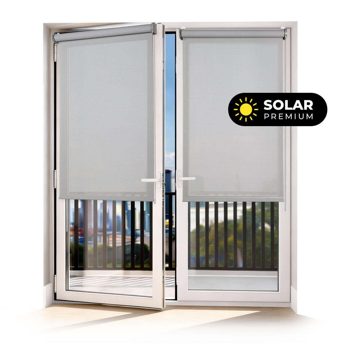 SCREEN-ROLLO Plus Easyfix Grau 45x180 - Grau, Kunststoff (45/180/1cm) - STORESDECO