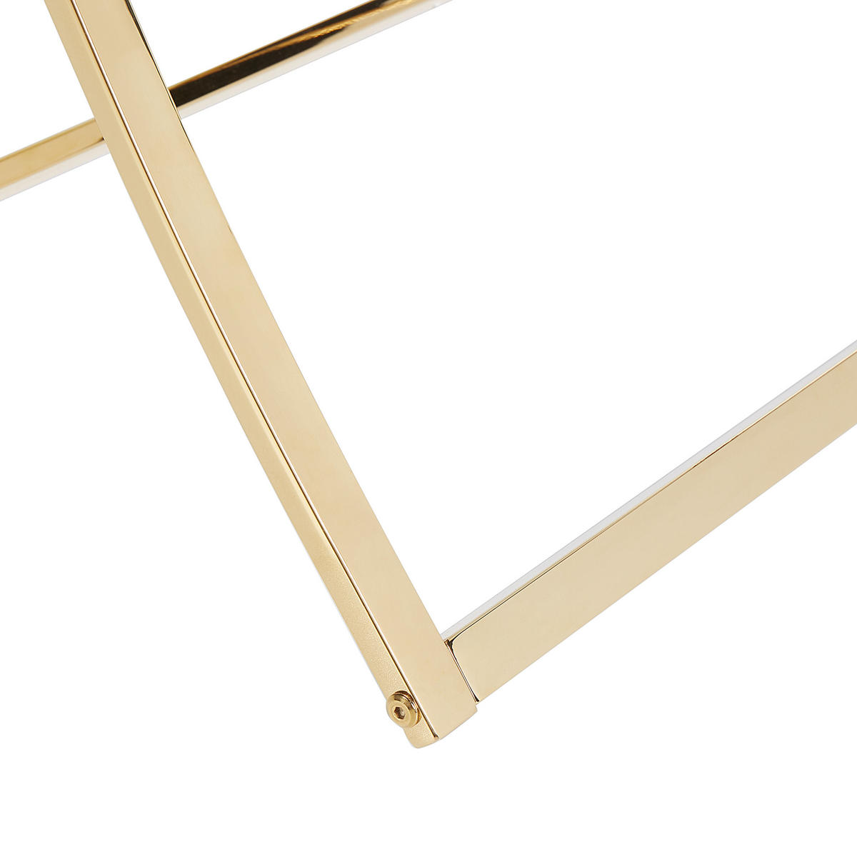 KONSOLENTISCH Glas/Edelstahl gold 120/40 cm Ringgold - Goldfarben, Metall (120/40/80cm) - Beliani