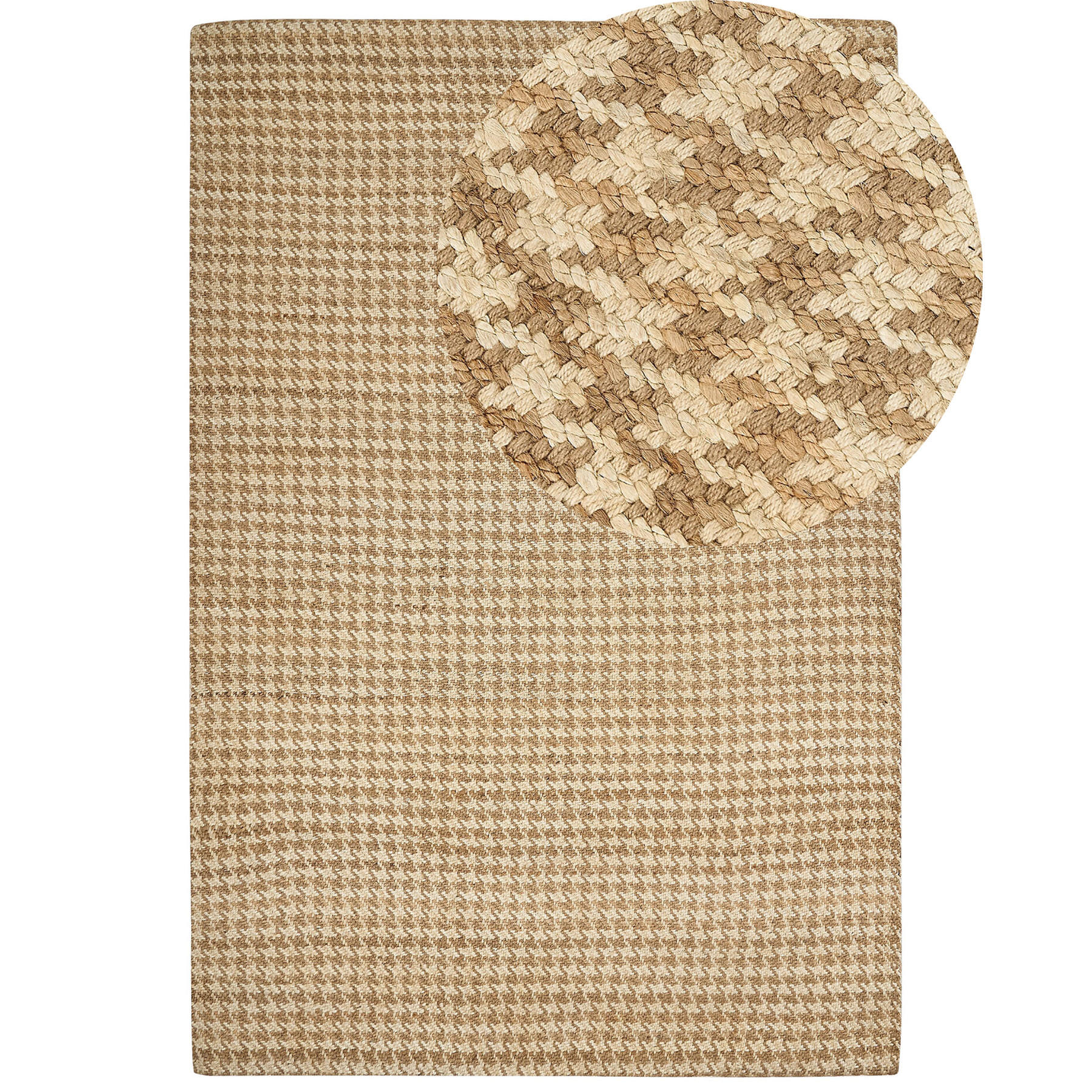 KURZFLOR-TEPPICH Beige 200/300 cm Araptepe - Beige, Naturmaterialien (200/300cm) - Beliani