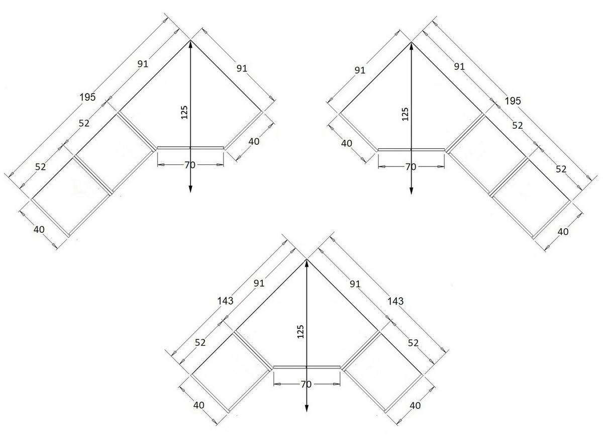 ECKKLEIDERSCHRANK GRANT SET 14/B WEIß 143/235/143 - Weiß, Holzwerkstoff (143/235/143cm) - Marmex Möbel