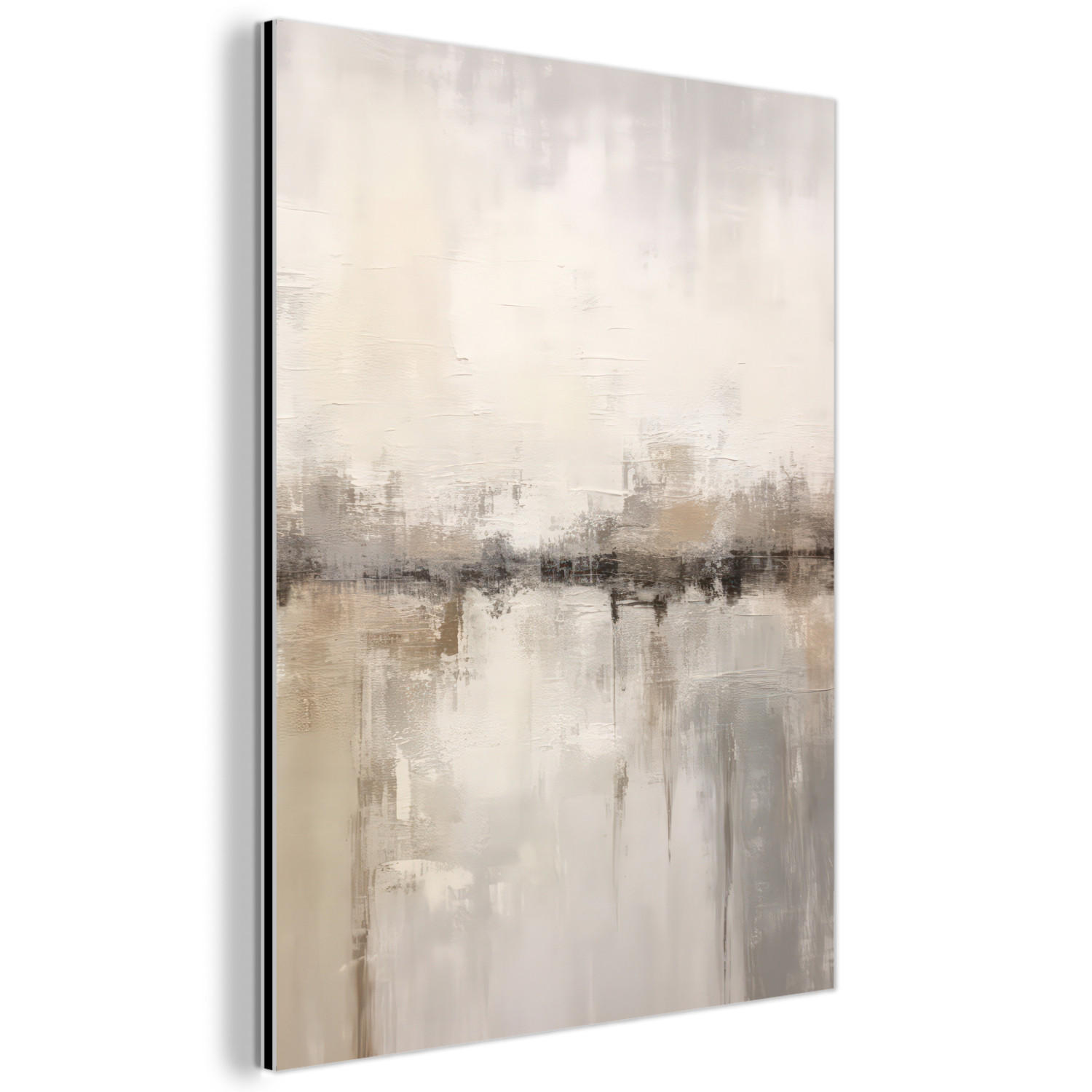 MuchoWow Metallbild Beige 60x80 cm