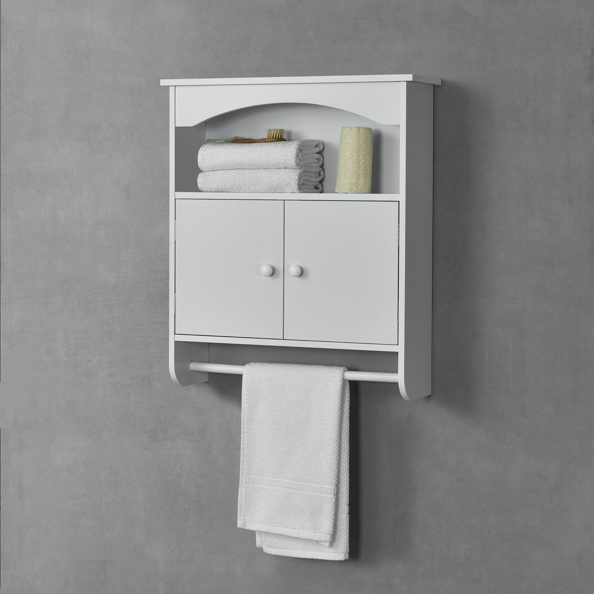 HÄNGESCHRANK Graz - Weiß, Holzwerkstoff (53/61.3/15.5cm) - [en.casa]