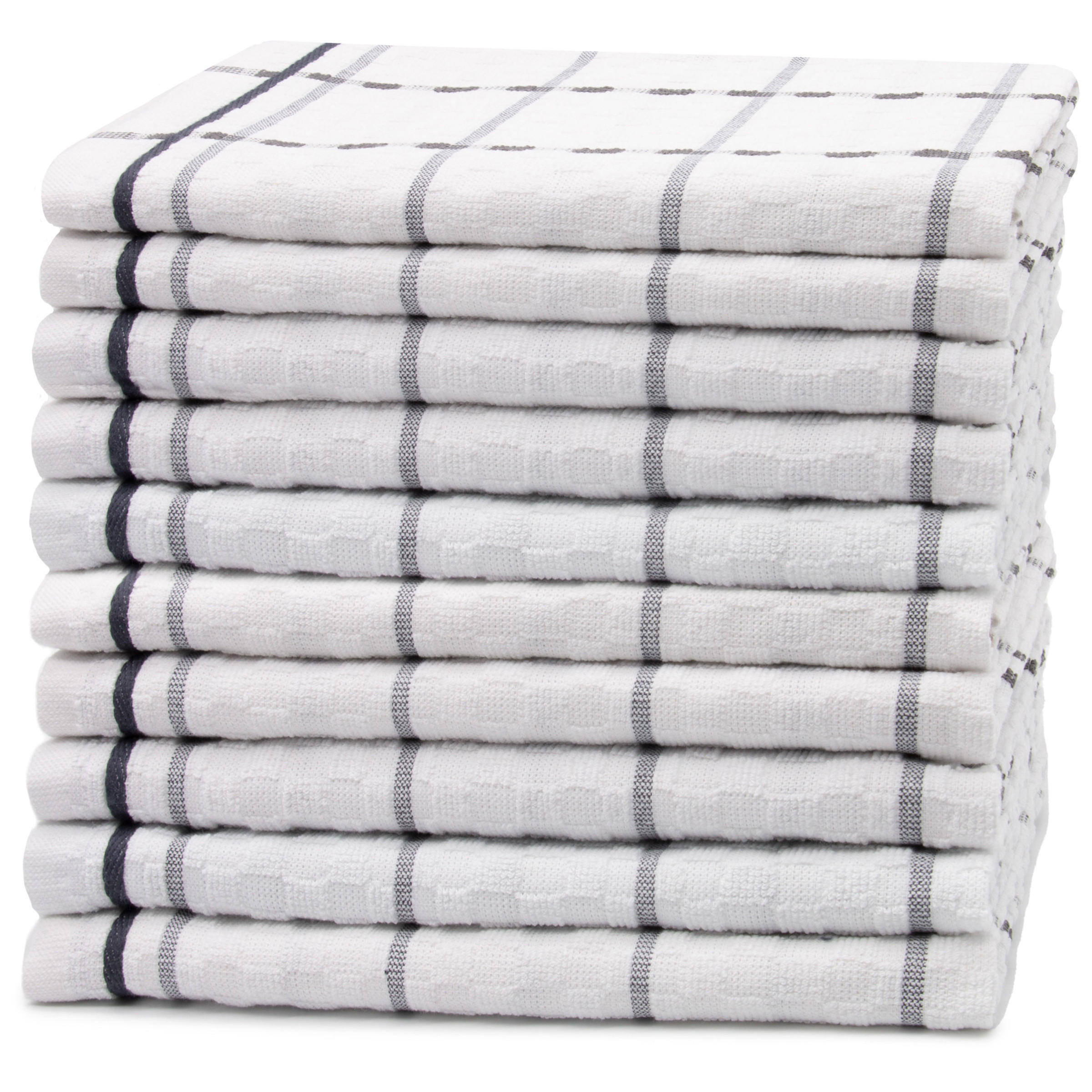 GESCHIRRTÜCHER, 10er-Set, 45x60 cm, 100% Baumwolle, Braun - Weiß, Textil (45/60cm) - Zollner