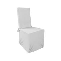 STUHLHUSSE ( Weiß ) - Stretchhusse für eckige Stuhllehnen - ( 45 cm x 96 cm ) elastischer Bankett Stuhlbezug - Weiß, Textil (45/96cm) - Bestlivings