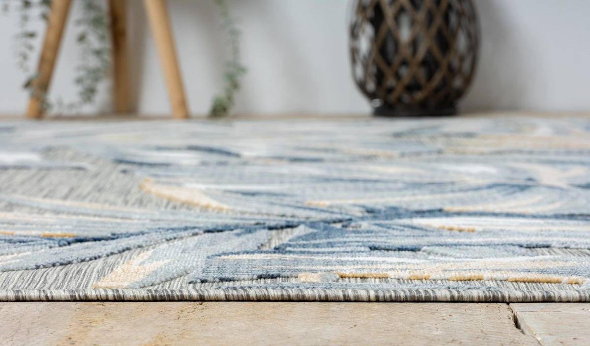 OUTDOORTEPPICH Holly Blaugrau,Silberfarben,Beige 160/230 cm - Blaugrau, Textil (160/230cm) - My-Rug