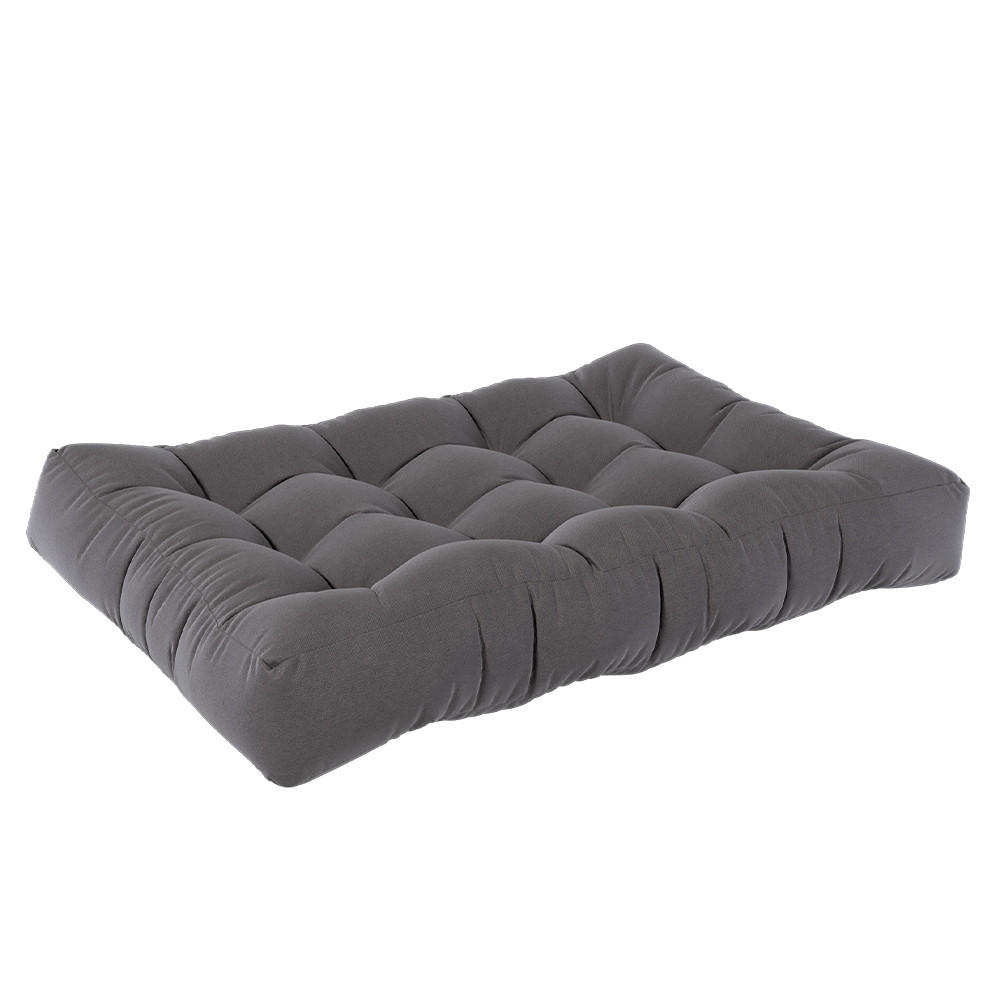 PALETTENKISSEN Flocken Grau 120 x 15 cm - Grau, Textil (120/15/15cm) - Vicco