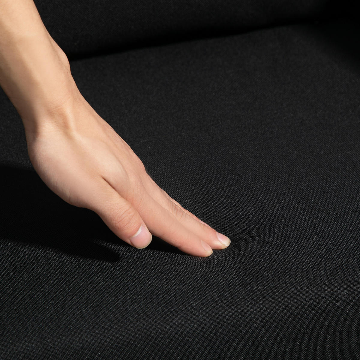 DREHSTUHL Polyester Leinenoptik höhenverstellbar, 360° drehbar 60/60/79-91 cm Schwarz - Schwarz, Textil (60/91/60cm) - Redom