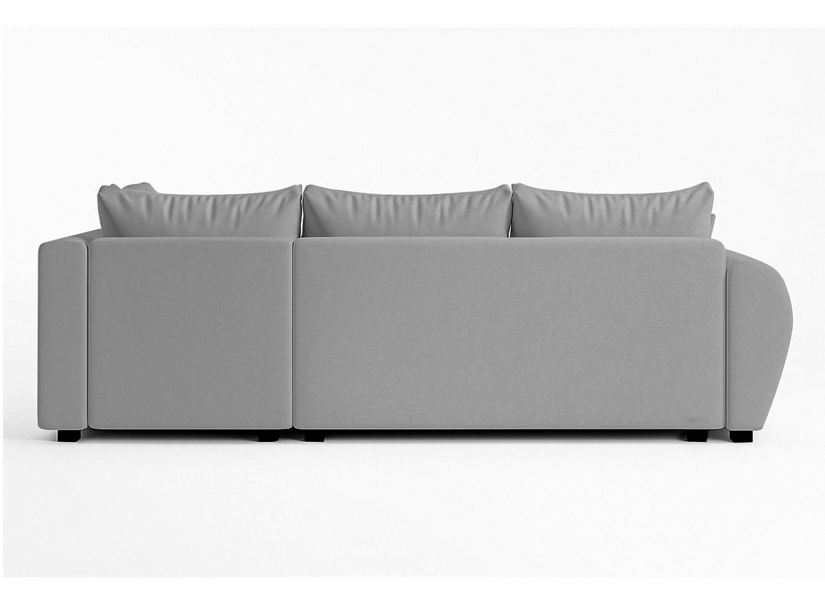 ECKSOFA L Form Malatya MAX Hellgrau 246/145/82 cm stilvolle mit Schlaffunktion R - Hellgrau/Schwarz, Kunststoff/Textil (235/175cm) - AX Living