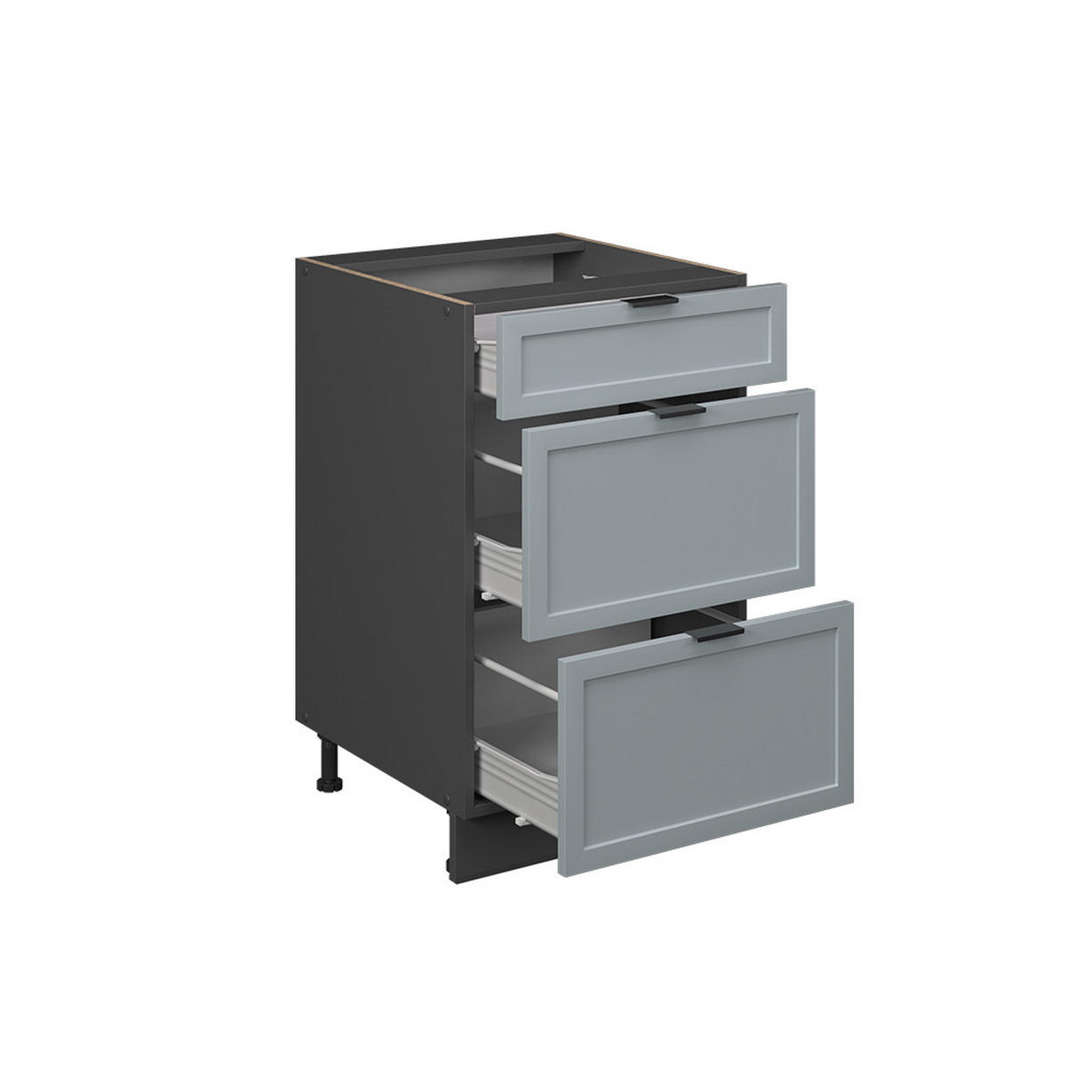 SCHUBUNTERSCHRANK Fame-Line Hellblau-grau 50 cm, AP Eiche - Honigeiche/Eiche Wotan, Holzwerkstoff (50/82/60cm) - Vicco