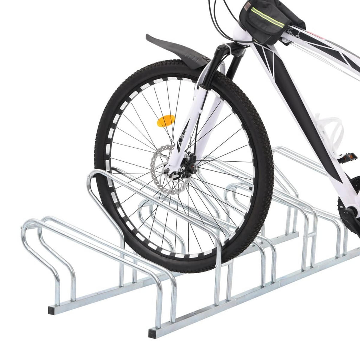 FAHRRADSTÄNDER Für 6 Fahrräder Freistehend Verzinkter Stahl - Silberfarben, Metall (41/42/164cm) - vidaXL