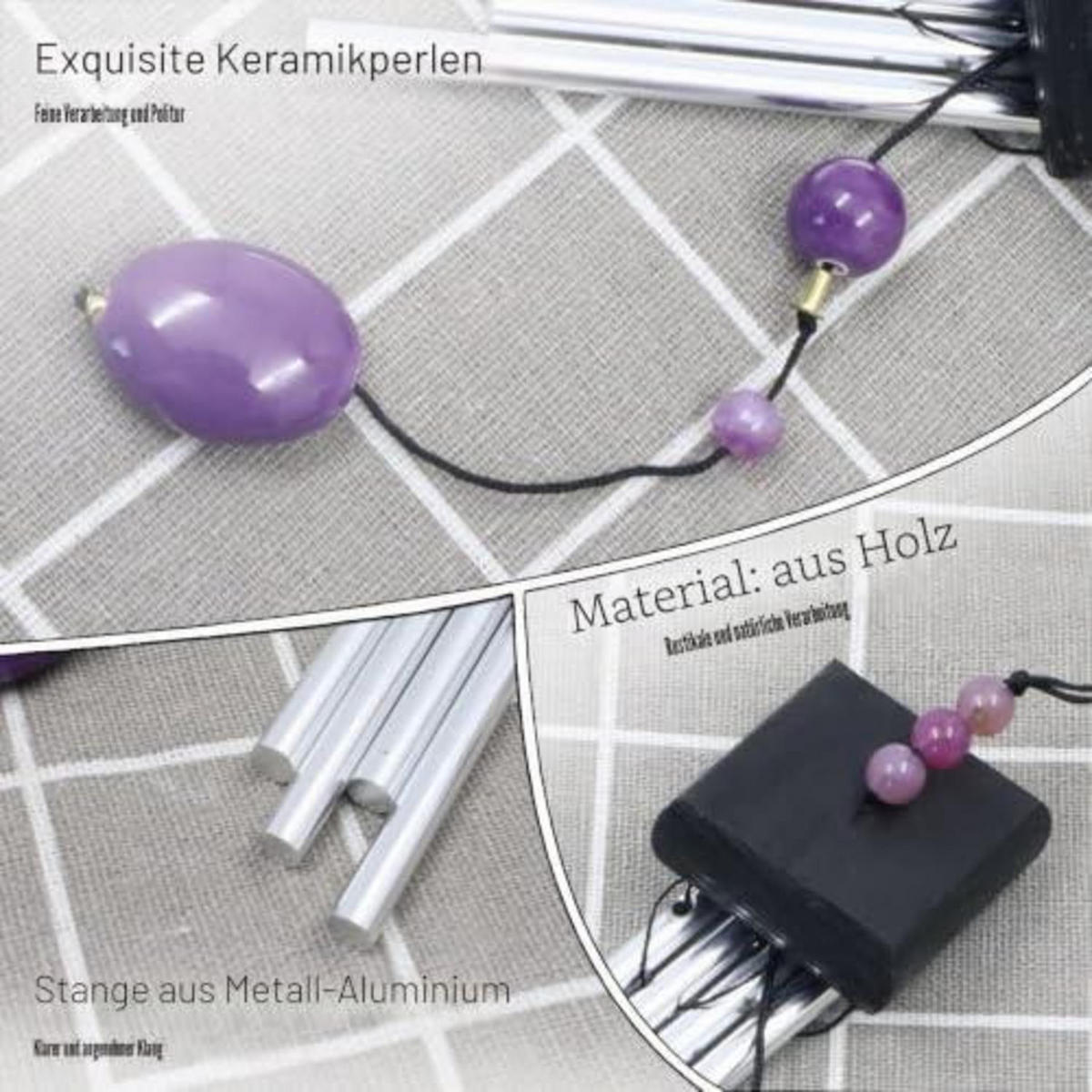 WINDSPIEL Aluminium Schwarz 27 cm - Multicolor, Metall (27/4/4cm)