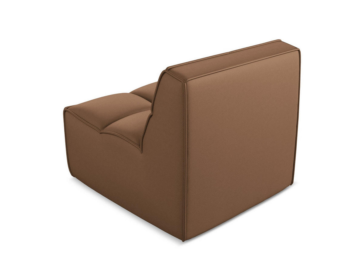 SESSEL Kunstleder Braun - Lila/Schwarz, Leder/Kunststoff (80/75/93cm) - Makamii