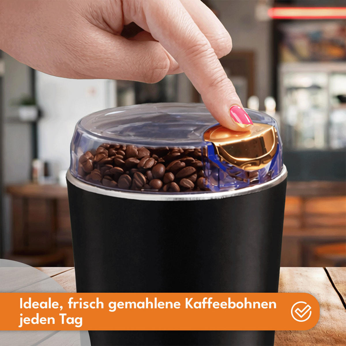 KAFFEEMÜHLE - Schwarz, Kunststoff (9/17/9cm)