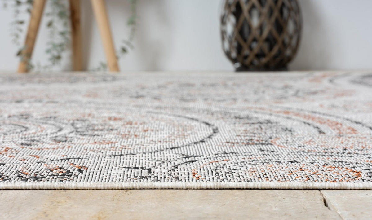 OUTDOORTEPPICH Ian Rostfarben,Anthrazit,Hellgrau 160/230 cm - Rostfarben, Textil (160/230cm) - My-Rug