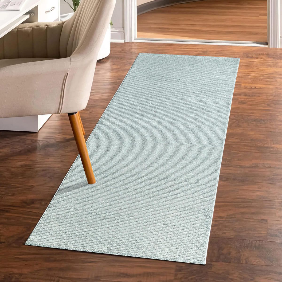 KURZFLOR-TEPPICH Fancy 900 Grün/ Türkis 80x300 cm - Türkis/Grün, Textil (80/300cm) - carpet city