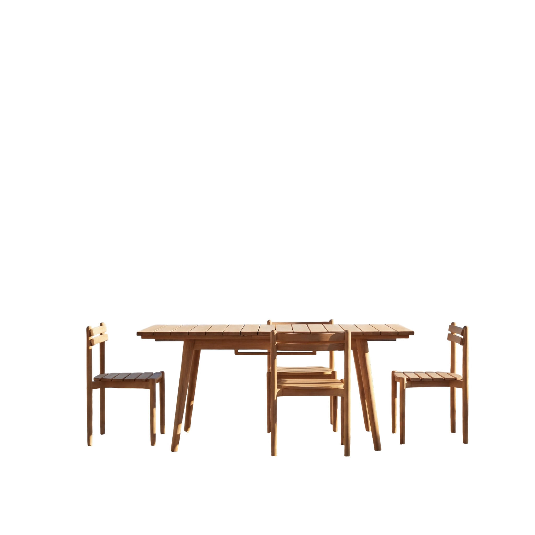 GARTENMÖBEL-SET 3-tlg Vadim Natur aus Teak - Naturfarben, Holz - Tikamoon