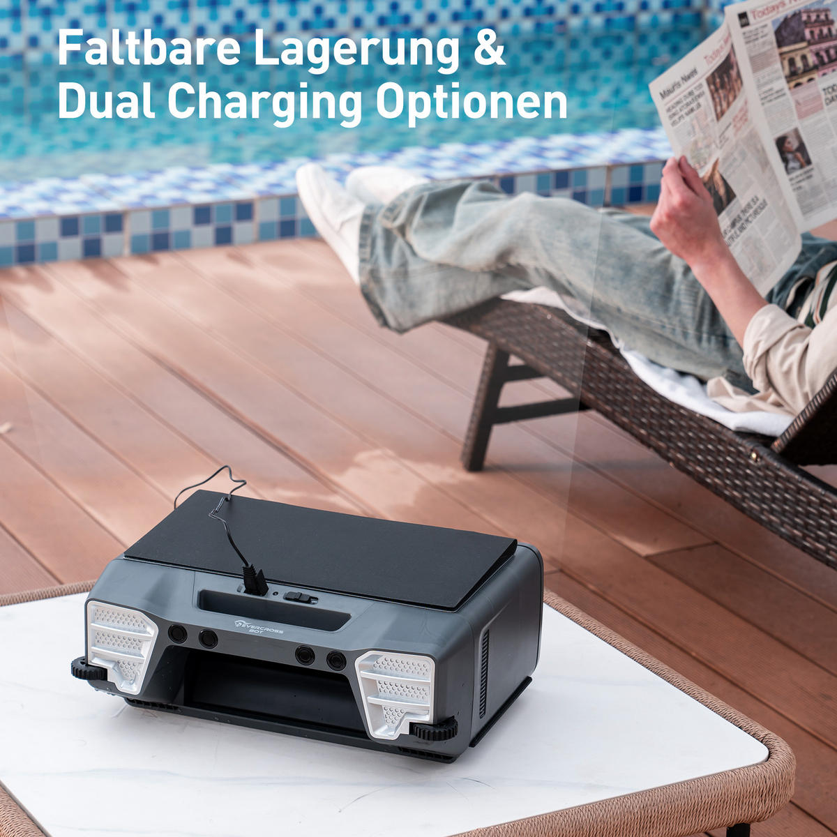 POOLROBOTER Y80 - Schwarz, Kunststoff (32.9/19.9/44cm) - EVERCROSS BOT