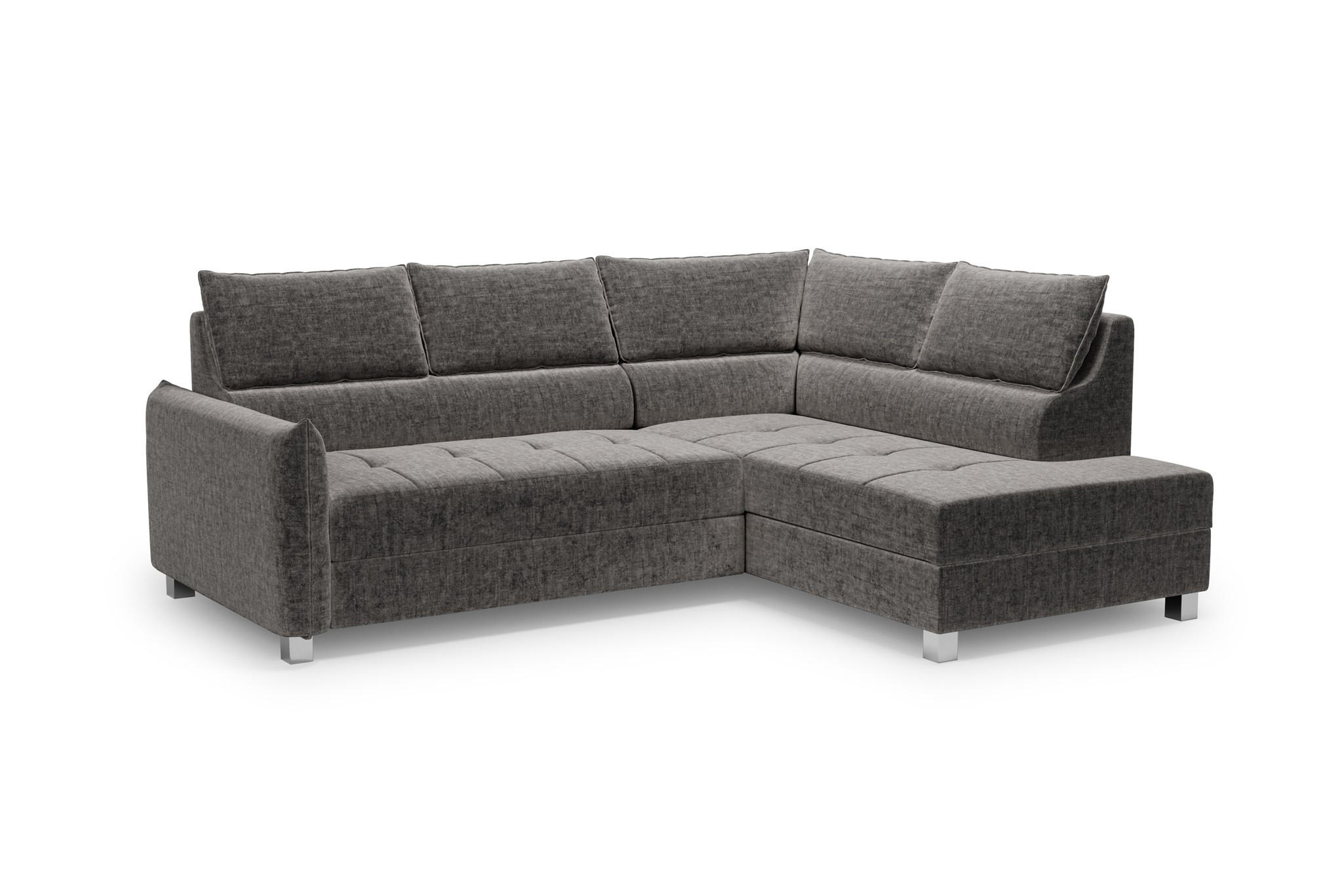 ECKSOFA Marno - Schieferfarben, Holzwerkstoff/Textil (260/200cm) - Fun Möbel