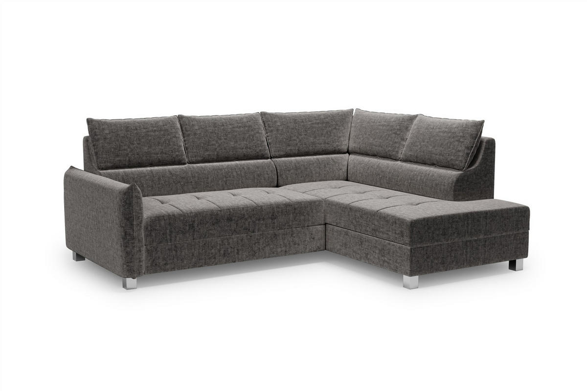 ECKSOFA Marno - Schieferfarben, Holzwerkstoff/Textil (260/200cm) - Fun Möbel