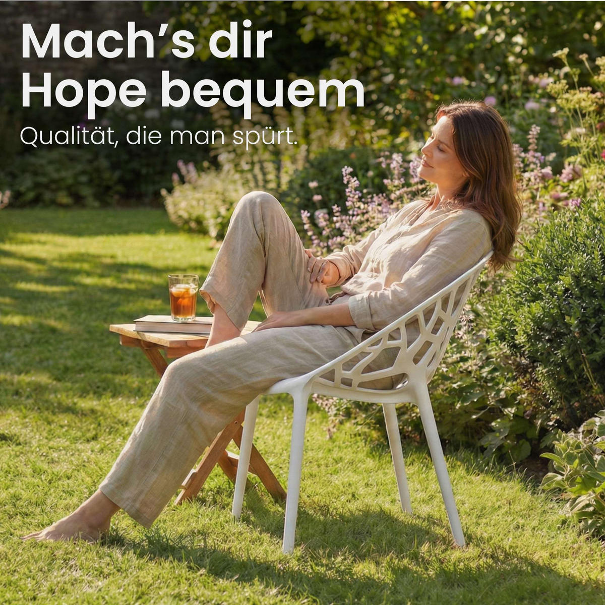 GARTENSTUHL Kunststoff Weiß - Weiß, Kunststoff (59/80/60cm) - CLP