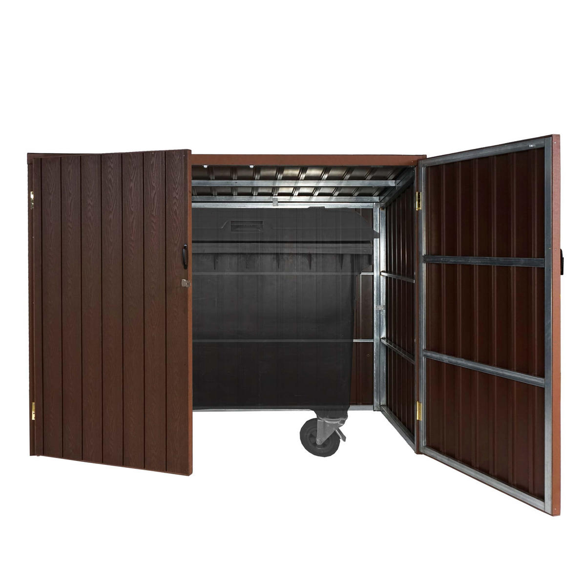 MÜLLTONNENVERKLEIDUNG Braun - Braun, Metall (213/172/160cm) - MCW